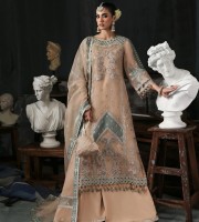 Embroidered Organza   Front Center Panel With Dori Work (UnstitchedThree pcs)